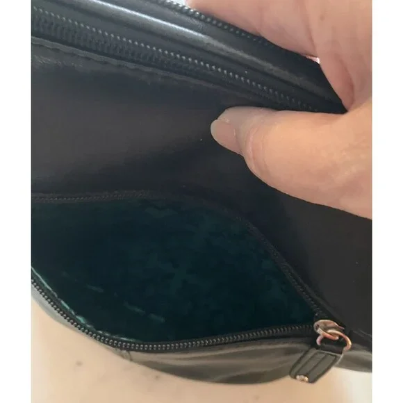 Stone Mountain Black Leather Hobo Crossbody Shoulder Bag Purse Buttery Soft - Picture 8 of 16